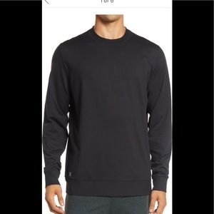 Vuori Ponto Performance Crew in black heather. Mens Size Large. NWT